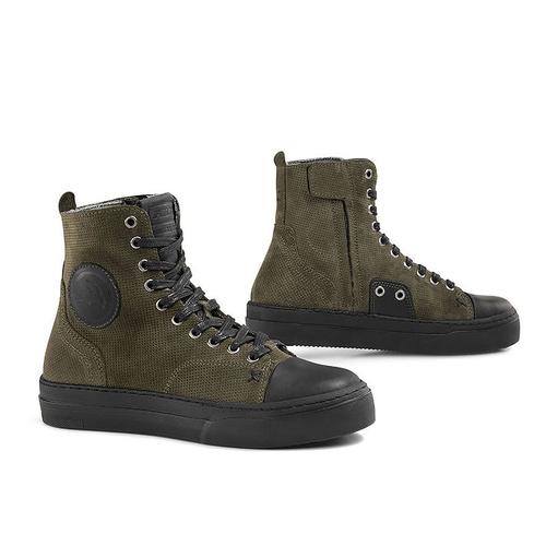 chaussures cuir vert femme